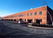 red brick commercial building front exterior angle